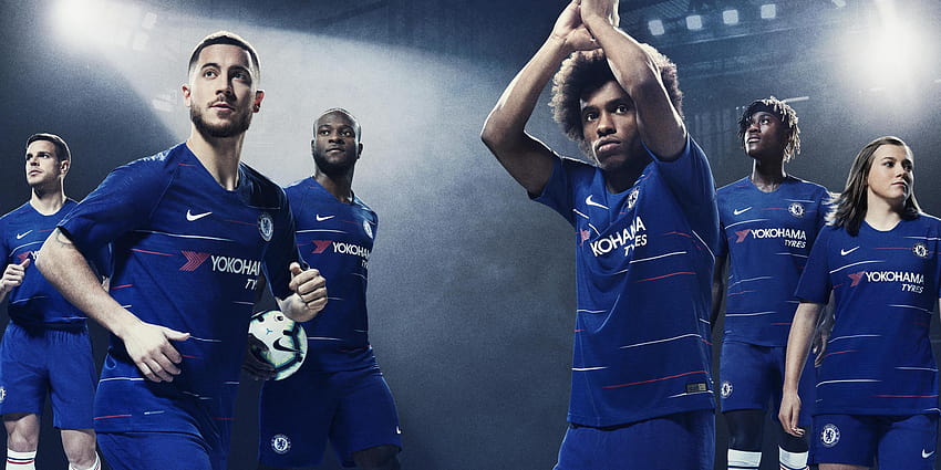 New Chelsea kit: Eden Hazard, Willian and Fran Kirby unveil 2018, willian chelsea HD wallpaper