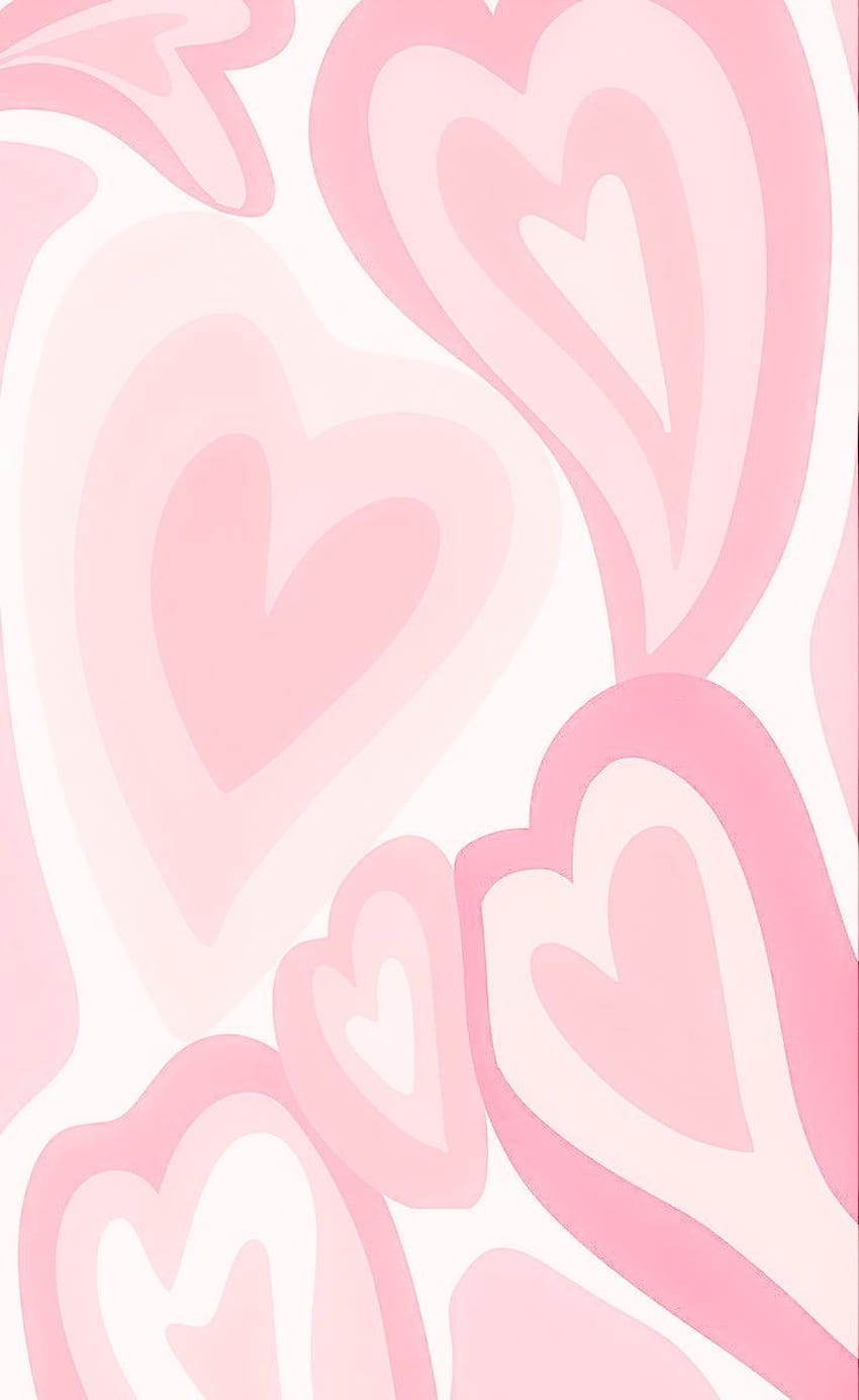 Естетично розово сърце, публикувано от Зоуи Андерсън, стилно естетично розово HD тапет за телефон