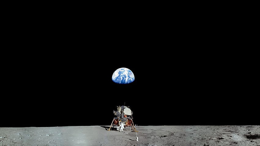 Earth Black Moon Landing Astronaut Planet Space Nasa-Planet, Astronautengrafik der Erde HD-Hintergrundbild