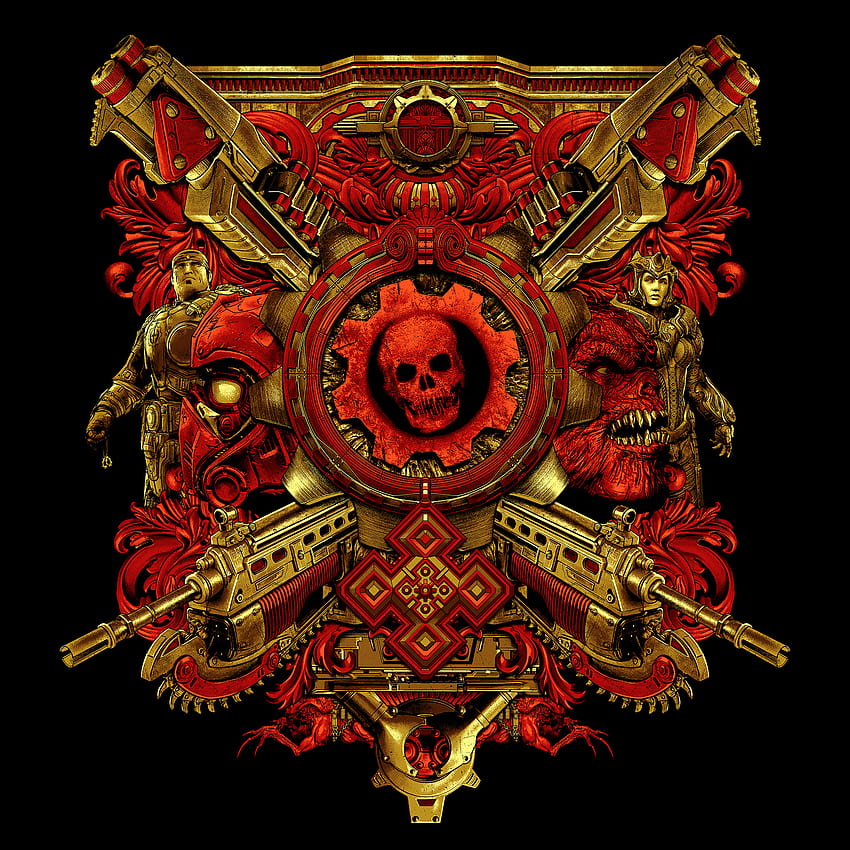 Gears of War 15th Anniversary Branding & Poster on Behance, gears of war logo HD phone wallpaper