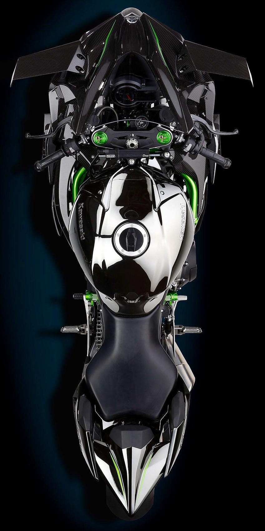 Motocykl gąsienicowy Kawasaki Ninja H2R z doładowaniem., mobilna ninja h2r Tapeta na telefon HD