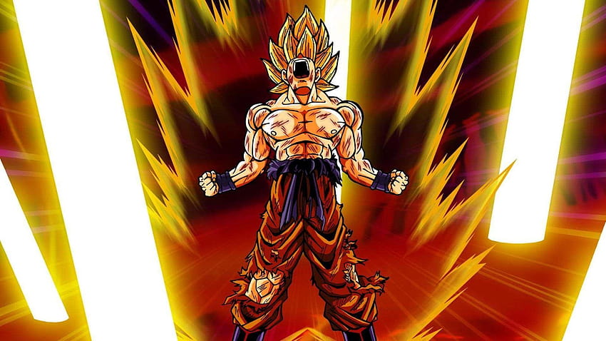 Goku Super Saiyajin, Goku rot HD-Hintergrundbild