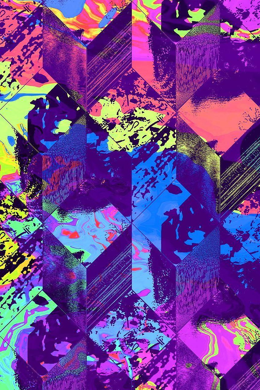 X__X • 死 者 の 顔 •, trippy neon HD phone wallpaper