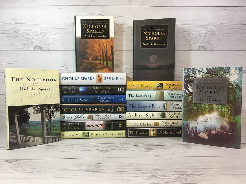 Nicholas Sparks Complete Works: 17 zestaw książek w twardej oprawie: Nicholas Sparks: Książki Tapeta HD