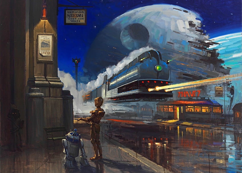 The Droids' Discovery, interpretive artwork featured in the Star Wars: Visions book and Backgrounds, star wars visions HD wallpaper