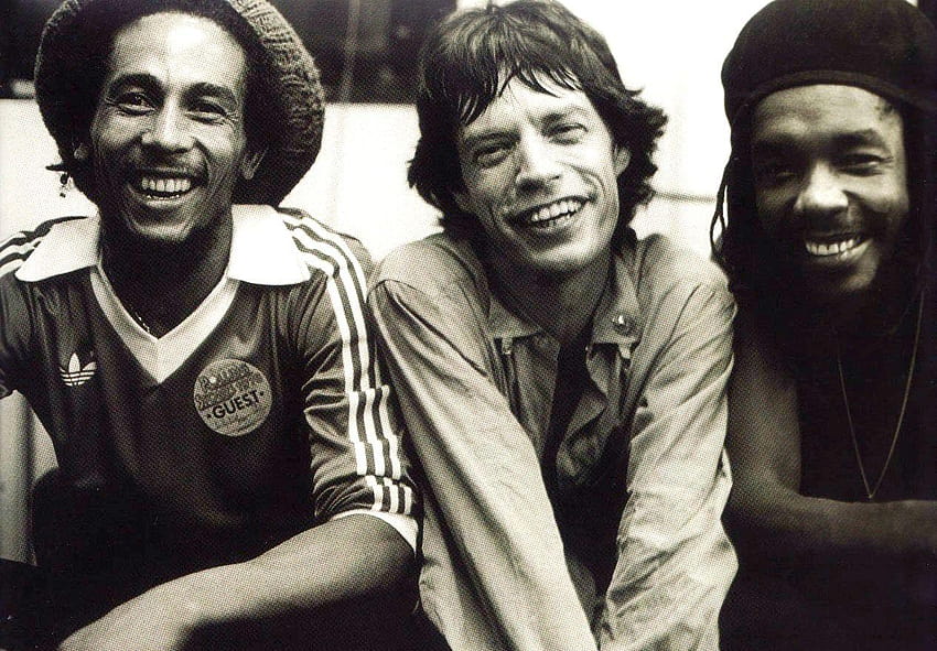 Bob Marley, Mick Jagger i Peter Tosh. Tapeta HD