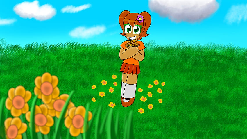 A I made including The Pigtailed girl from Fnaf 4 for Deviant art's Flower themed art contest. : fivenightsatfreddys HD wallpaper