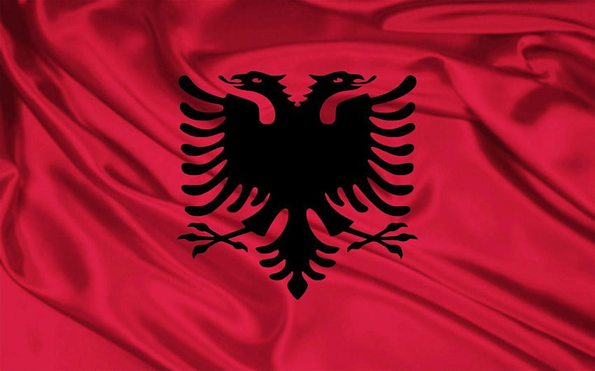1440x900 Albanien-Flagge PC und Mac, albanische Flagge HD-Hintergrundbild