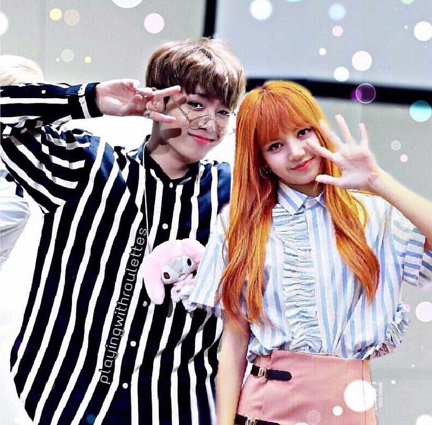 LISKOOK Lisa and jungkook BTS couple HD wallpaper