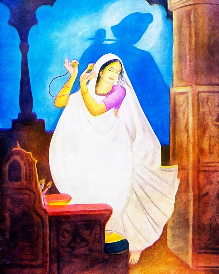 Meera Bai Cinta Krishna, krishna meera wallpaper ponsel HD