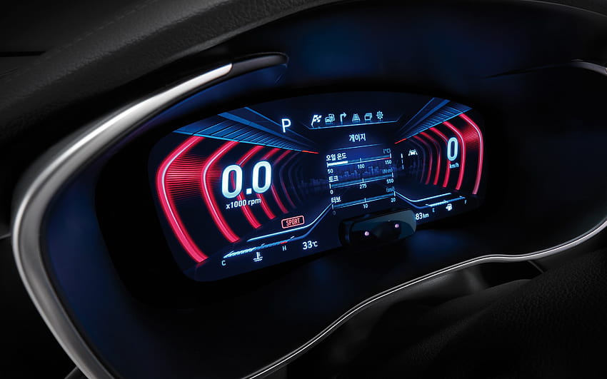 Genesis G70 Offers A New 3D Digital Instrument Cluster In South Korea, electronic instrument cluster HD wallpaper