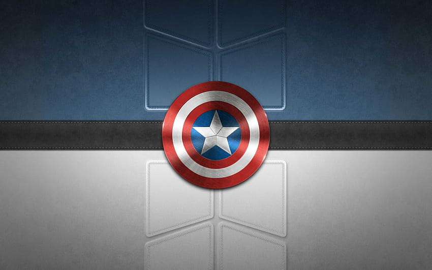 Captain America Logo, Marvel Captain America, ich kann das den ganzen Tag mit dem Computer machen HD-Hintergrundbild