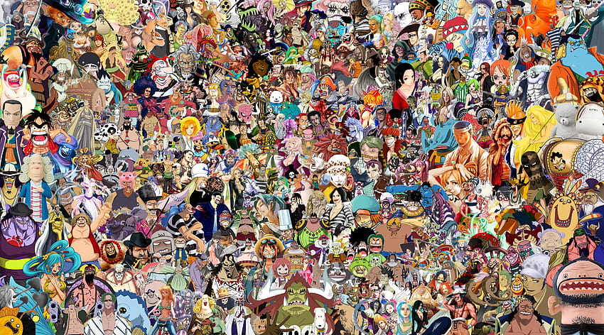Personagens de One Piece [1600x889] para seu, celular e tablet, colaboração de anime papel de parede HD