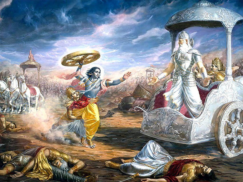 Mahabharat ~ radha krishna, signore krishna e arjuna Sfondo HD
