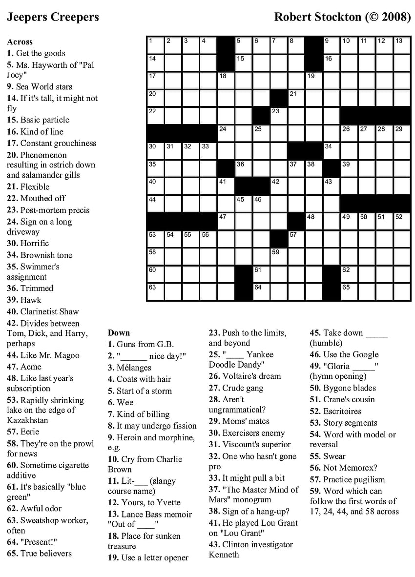 free daily crossword puzzles washington post