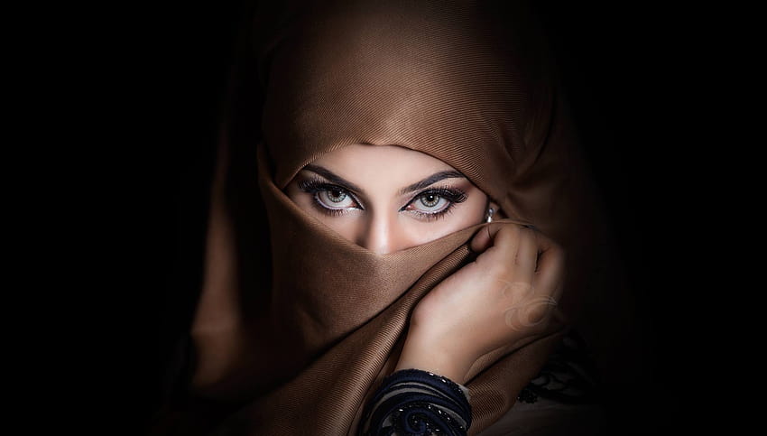 4509889 eyes, women islam HD wallpaper