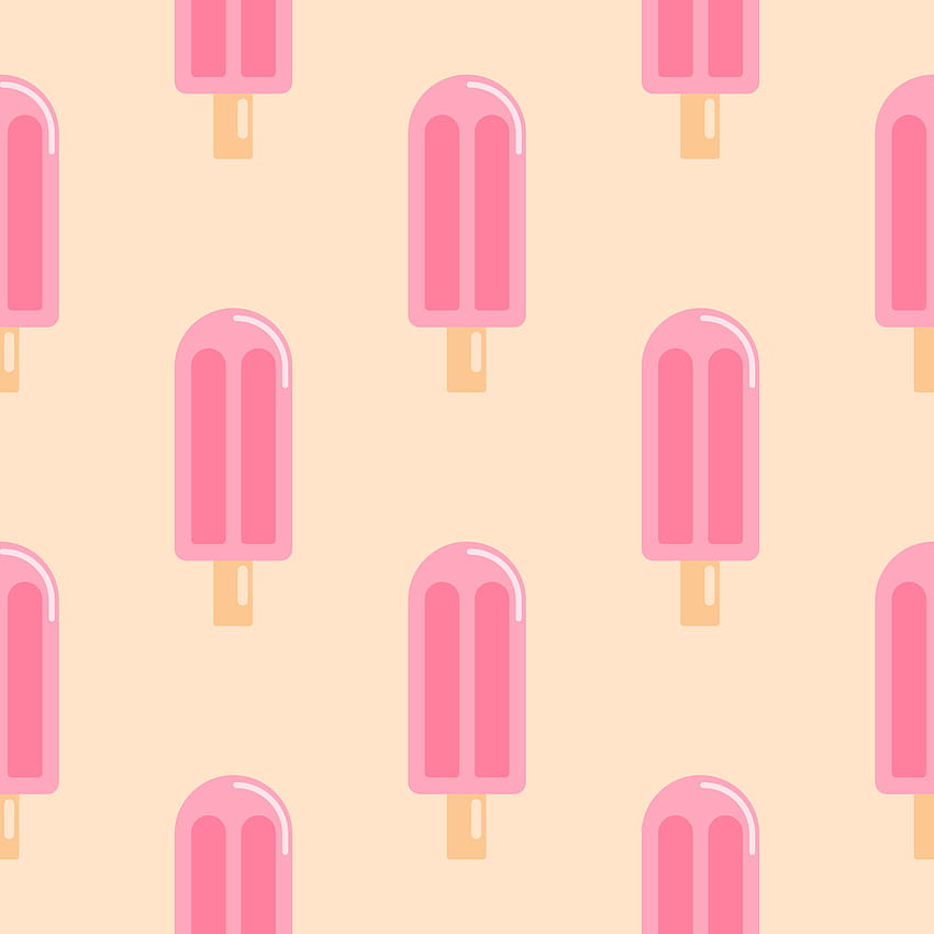 Frozen strawberry popsicles seamless pattern. Summer Ice lolly in flat style . Pink ice cream backdrop 5609452 Vector Art at Vecteezy HD phone wallpaper