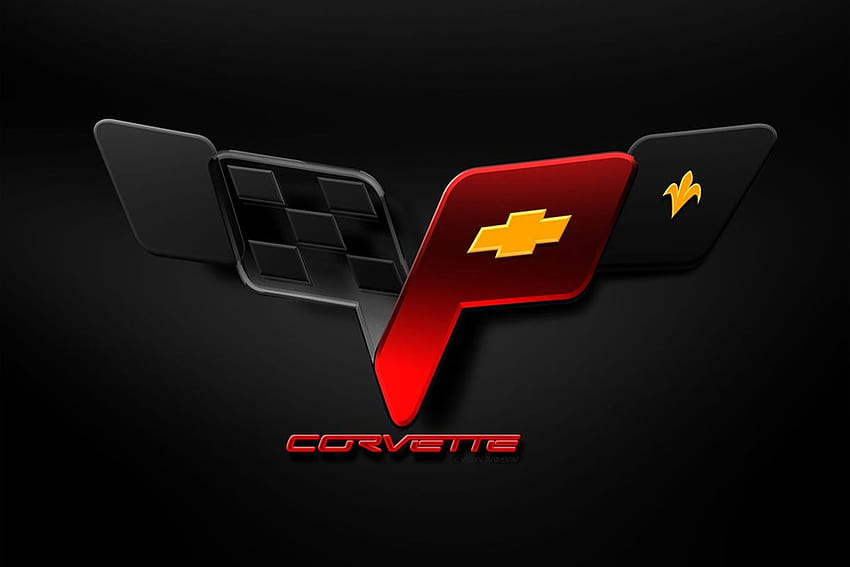 4 Corvette Logo HD wallpaper