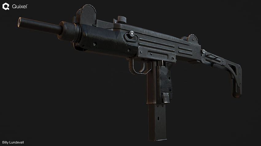 ArtStation, uzi gun HD wallpaper