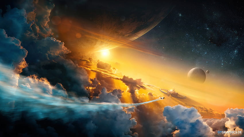 Stasiun Luar Angkasa Sci Fi, luar angkasa 2560x1440 Wallpaper HD