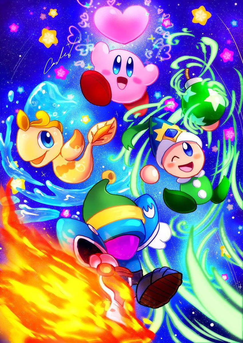 Kirby Star Allies by SaccharoKirby HD phone wallpaper