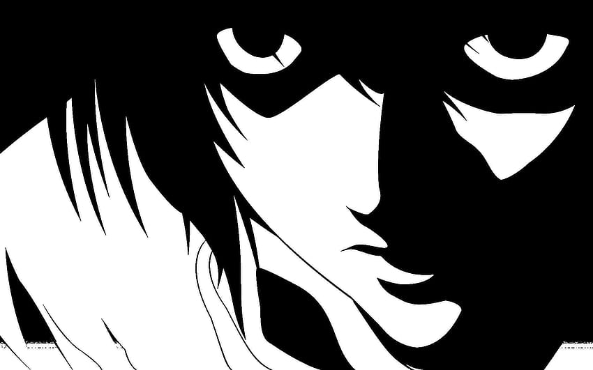 Death Note Anime Manga in Japan Schwarz und Weiß, Ryuzaki HD-Hintergrundbild
