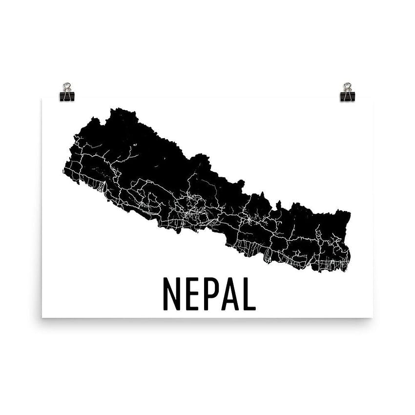 Nepal Wall Map Print, nepal map HD phone wallpaper