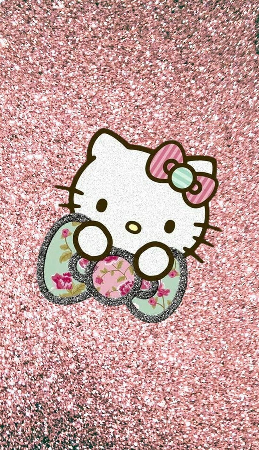 Hello Kitty Glitter, e glitter rosa Sfondo del telefono HD