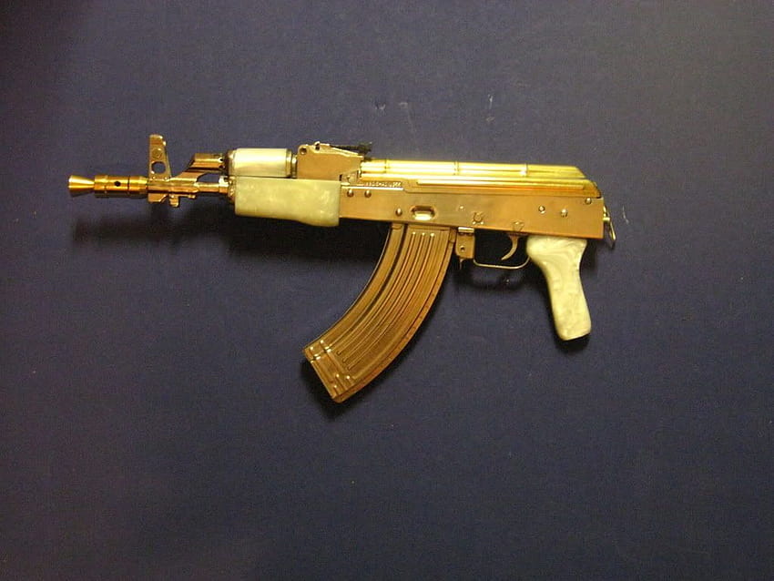 Złoty Ak47, złoty pistolet Tapeta HD