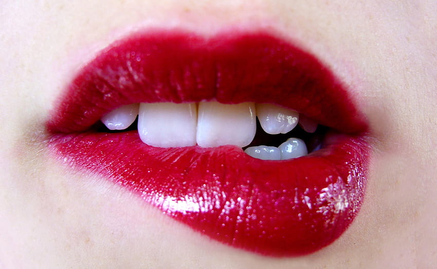 Küssende Lippen, heiße Kussgrafik HD-Hintergrundbild