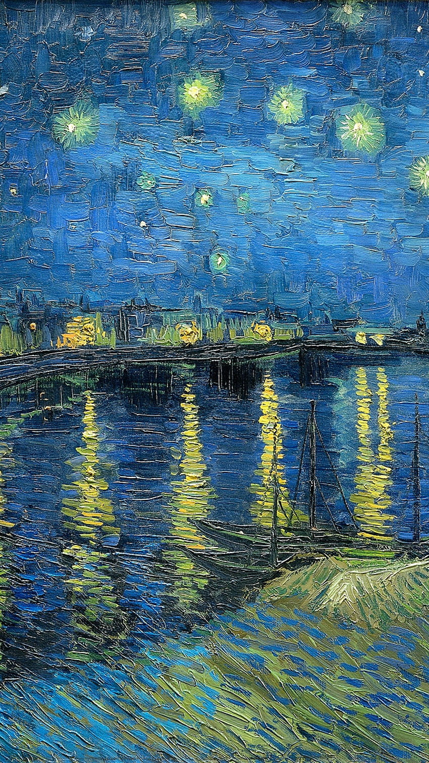 Van Gogh iPhone, l'iPhone della notte stellata Sfondo del telefono HD