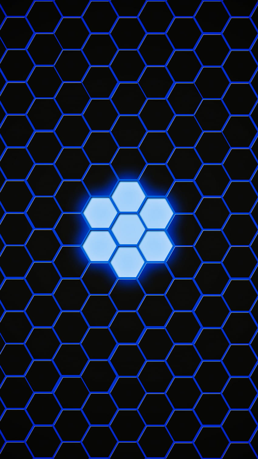 Backgrounds Blue Hexagon HD phone wallpaper