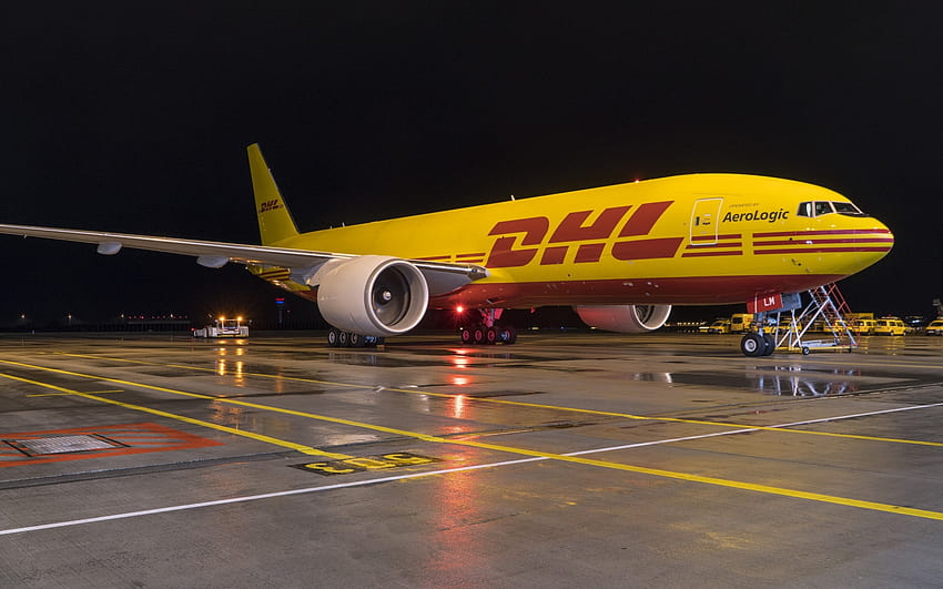 Boeing 777, transport aircraft, DHL, airport, air freight, Boeing with resolution 1920x1200. High Quality HD wallpaper