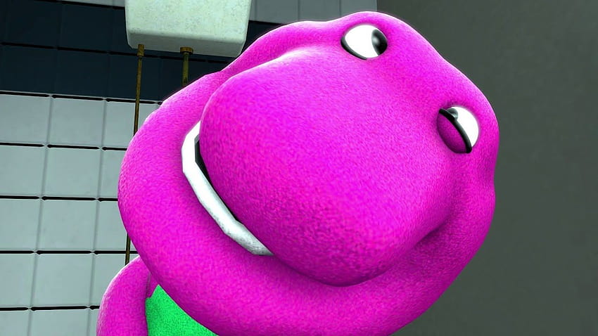Barney bierze śmietnik, memy z Barneyem Tapeta HD