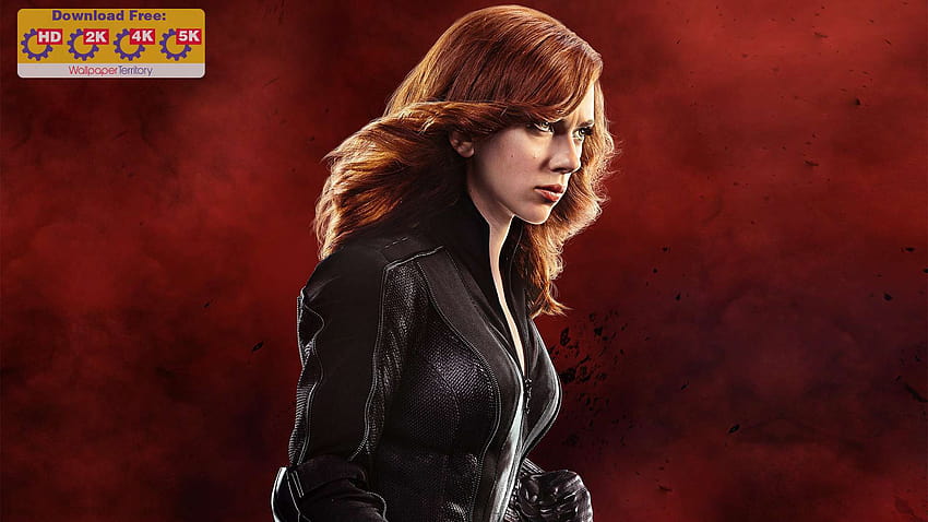 Scarlett Johansson como Viúva Negra com fundo vermelho, 2021 viúva negra papel de parede HD