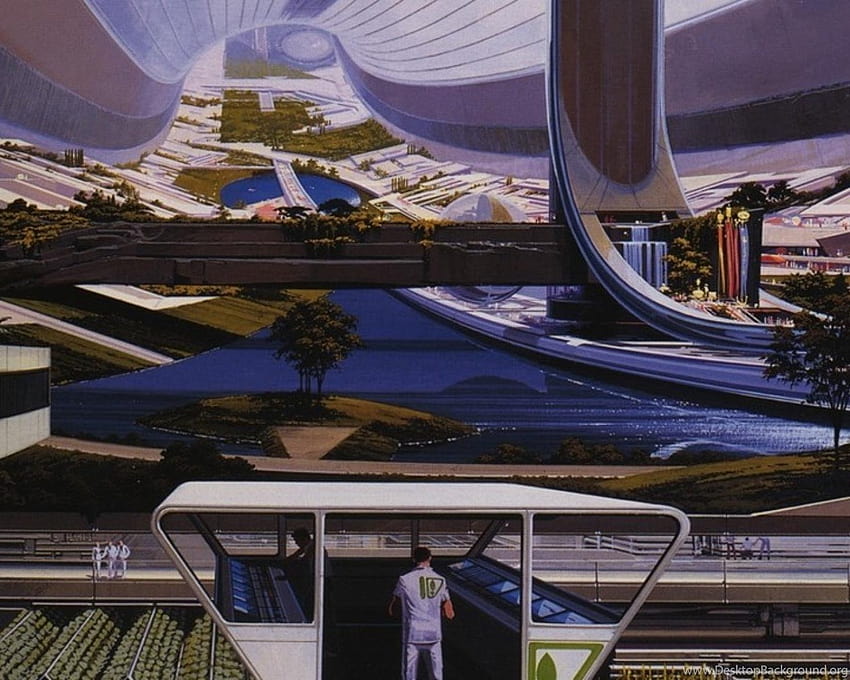 Oeuvre futuriste Syd Mead Arrière-plans Fond d'écran HD