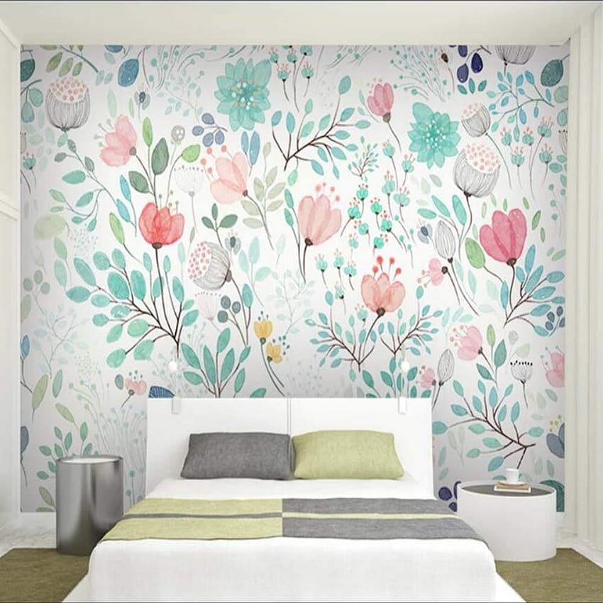 BIZHIHNK Watercolor 3D Floral Mural, amazon fresh HD phone wallpaper