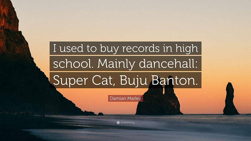 Damian Marley Quote: “I used to buy records in high school, buju banton HD wallpaper