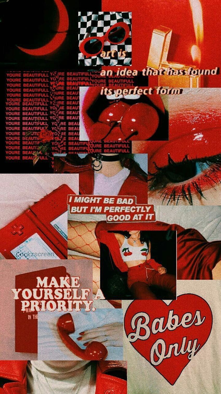 Red, qoute and aesthetics, aesthetic red HD phone wallpaper | Pxfuel