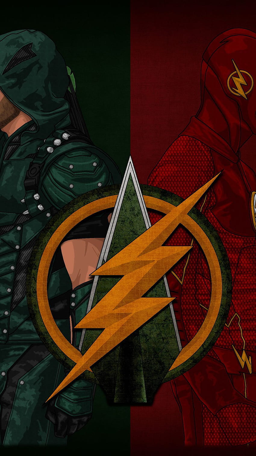 Green Arrow and Flash on Dog HD phone wallpaper