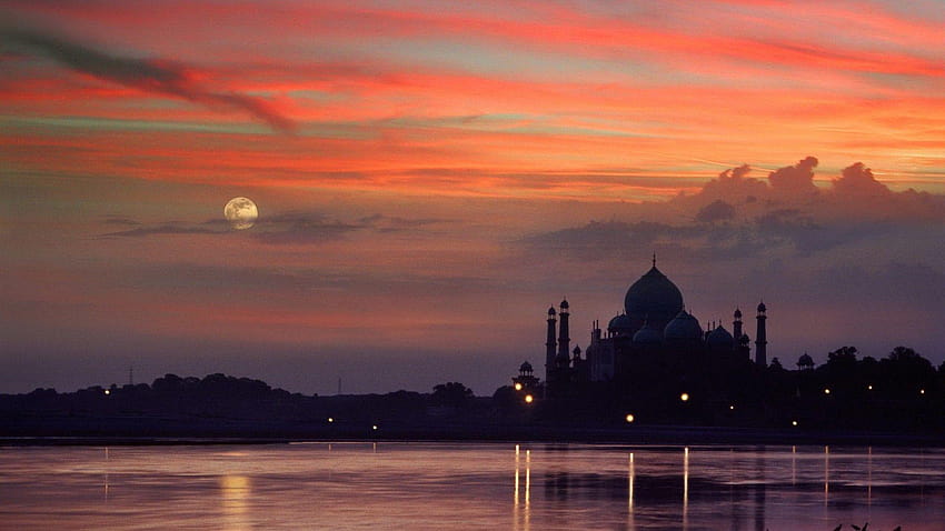 Voyage et monde Fort reflète le coucher du soleil Inde Fond d'écran HD