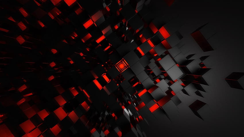Най-добрите 5 червени технологични фона на бедро, черна технология HD тапет