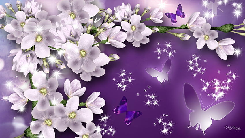 Summer Purple Flowers, purple summer HD wallpaper