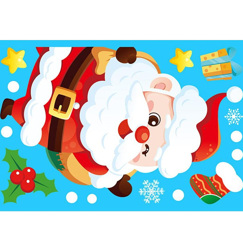 Buy Christmas Window Clings Decals Santa Claus Snowman Sticker Winter Window Wall Stickers Home Decorations at affordable prices HD phone wallpaper