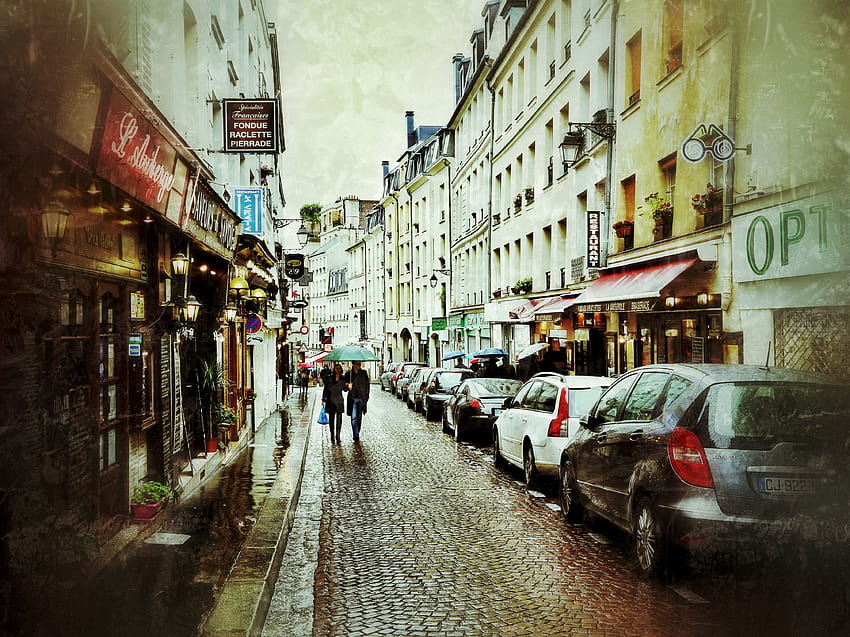 Paris Street, paris cafe HD wallpaper