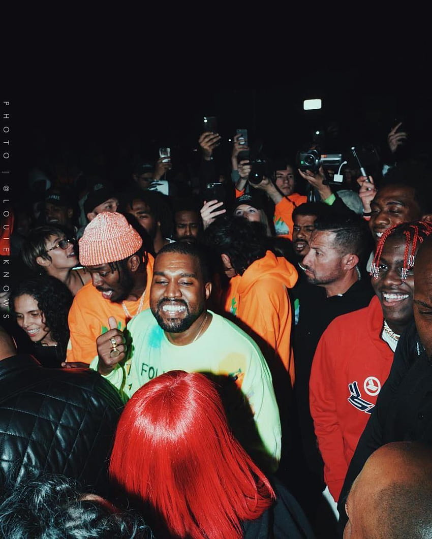 Kanye West y Kim Kardashian presentan a Big Sean, Nas, Kid Cudi at, rapero de nas fondo de pantalla del teléfono