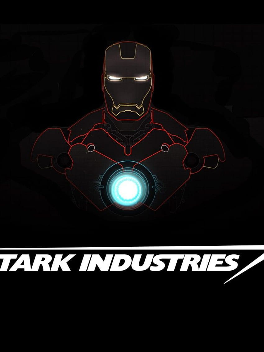 Iron Man, Stark Industries, Minimal, Dark, , Creative Graphics, logo iron man HD phone wallpaper