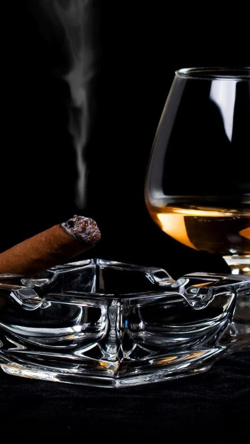 Alcohol cigarettes cigars drinks glass, drink mobile HD phone wallpaper