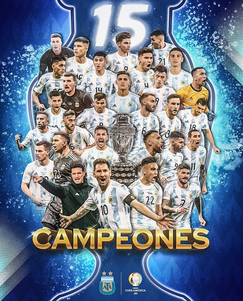 Argentyna Copa América Champions 2021, Argentyna Copa America Champions 2021 Tapeta na telefon HD