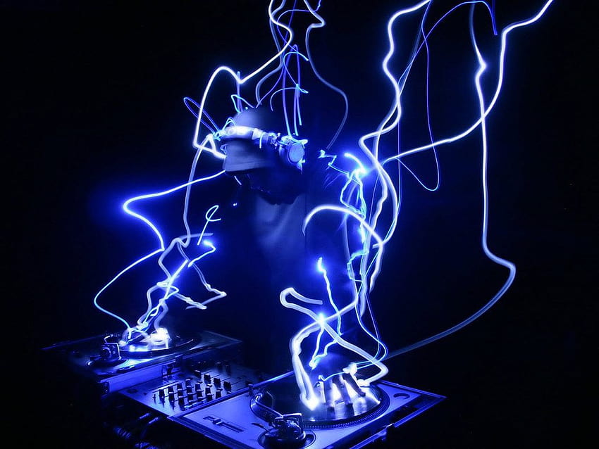 Cool DJ on Dog, dj neon HD wallpaper